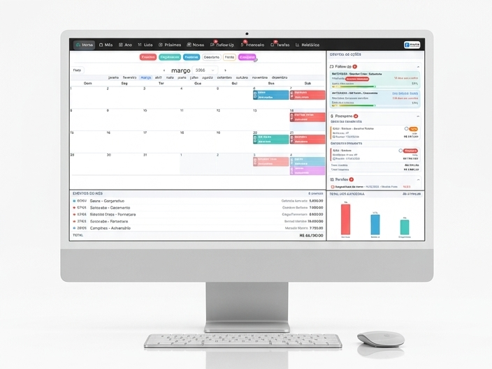 OneCal - Dashboard no Desktop